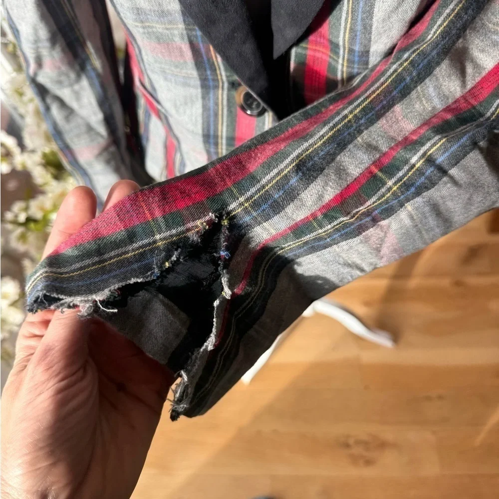 Rails Plaid Jacket Large Elbow Patches